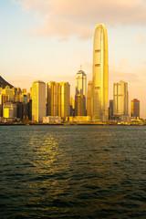 Skyline of buildings at Chung Wan, Hong Kong Island, Hong Kong, China