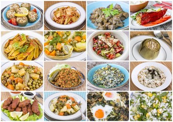 Turkish foods collage