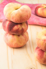 Donut white peaches.