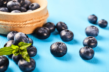 Fresh ripe blueberry close up