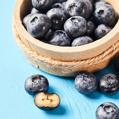 Fresh ripe blueberry close up