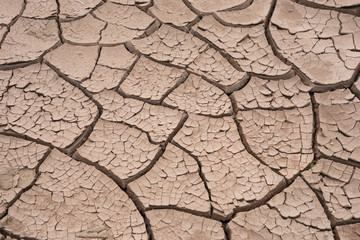 Trockene, rissige rote Erde - Hintergrund