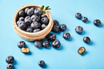 Fresh ripe blueberry close up