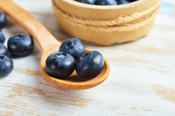 Fresh ripe blueberry close up
