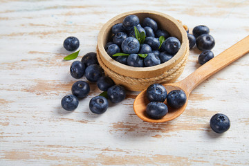Fresh ripe blueberry close up