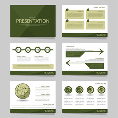 Template vector triangle blue set for brochure presentation   business.Slides horizontal of modern layout and brochure illustration   leaflet flyer design