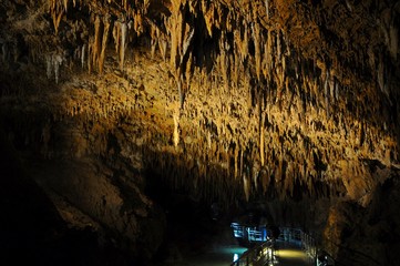Beautiful Stalactite Cave in Okinawa Island, Japan