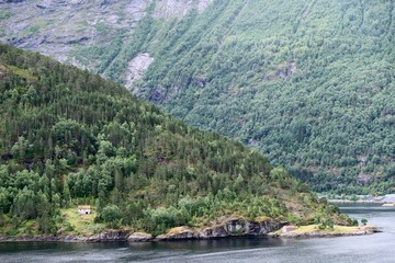 Coastline of Norwegian fjord