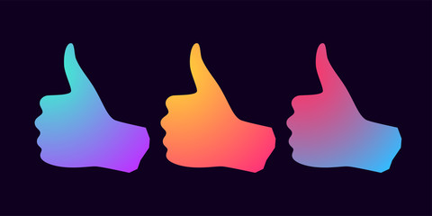 Silhouette of Hand with Gradients