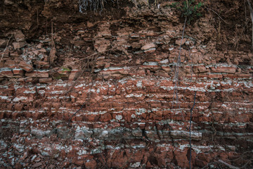 Beautiful clay texture consisting of many layers