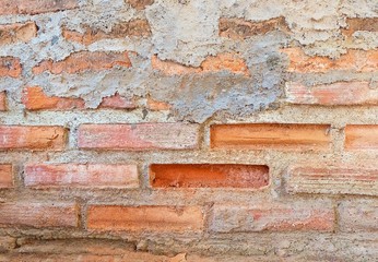 Background Texture of Old Red Brick Wall