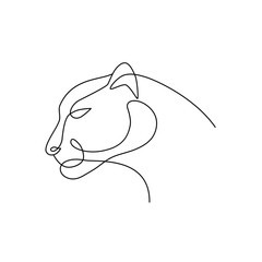 Panther line art logo © ColorValley
