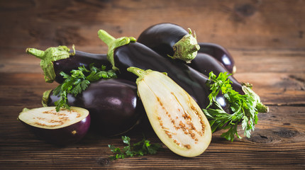 Frsh organic eggplant - obrazy, fototapety, plakaty
