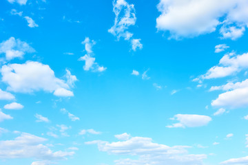 Light bue sky with white clouds