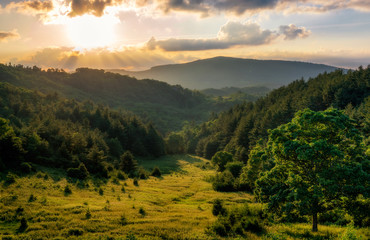 Golden Hour on the Blue Ridge Parkway near Boone, North Carolina