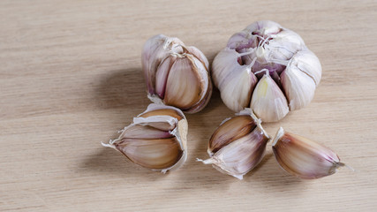 Fresh garlic. Food background. Close up