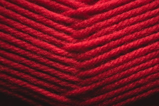 Tangled red yarn 