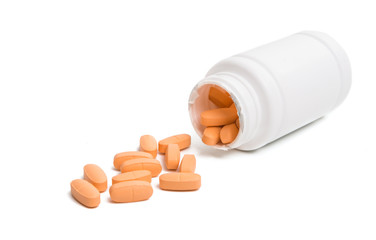 pills vitamins isolated