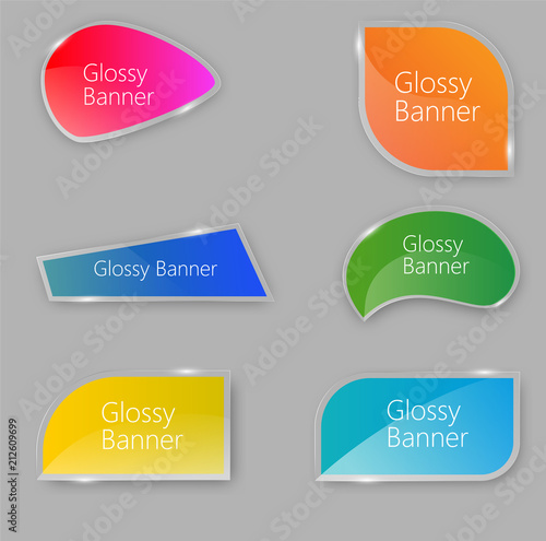 Glossy Banner Be Used For Workflow Layout Infographic Diagram