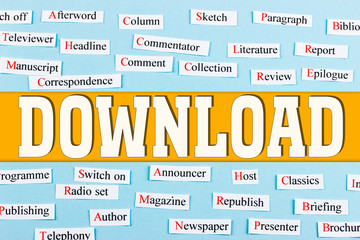 Download. mass media and education concept