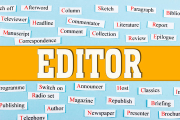 Editor. mass media and education concept