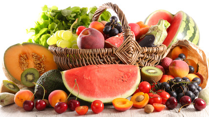 Fototapeta na wymiar fresh fruit and vegetable