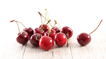 Obraz na płótnie Canvas fresh group of cherry