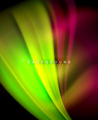 Neon holographic fluid color wave for web, wallpaper, pattern, texture and background