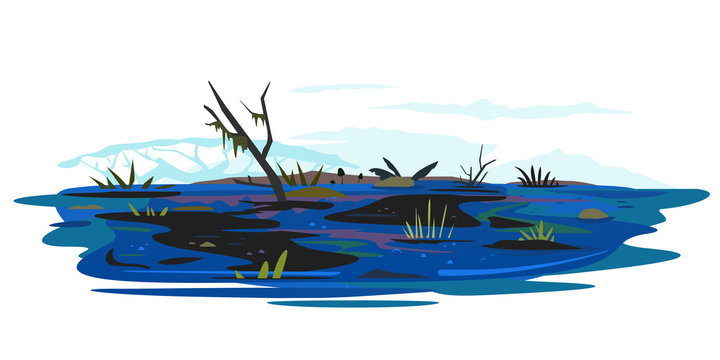 Swamp Illustration Isolated