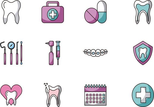 25 Colorful Dentist Icons