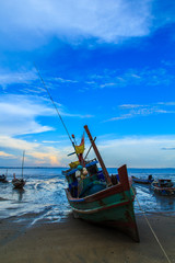 Fishingl boat parked