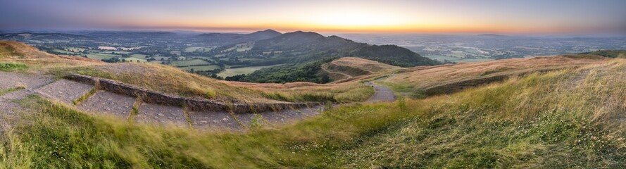 Fototapeta premium Malvern hills at dawn.