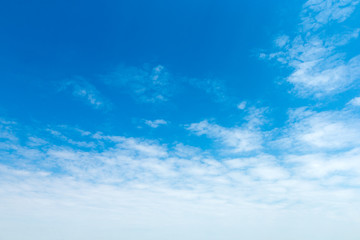 Blue sky with white clouds.