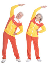 Fototapeta premium Active smiling senior couple