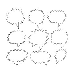 Speech Bubble icon hand drawn