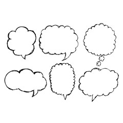 Speech Bubble icon hand drawn