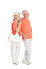 portrait of  senior couple posing 