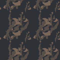 Military camouflage seamless pattern in different shades of brown color