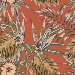 Wall murals Vintage style Tropical vintage seamless pattern