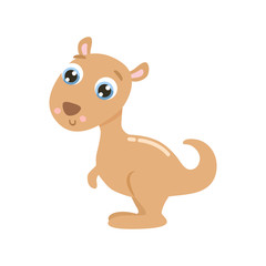 Cute kangaroo vector illustration.