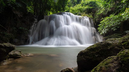 Fototapeta na wymiar Huay Mae Khamin waterfall, Kanjanaburi, Thailand