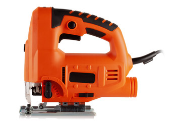 Naklejka premium New orange electric jigsaw