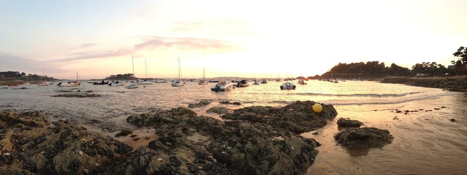 Coucher de soleil sur le port
