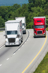 Three Trucks on the Interstate