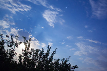 Night sky with moon