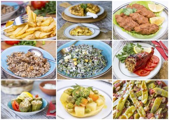 Traditional Turkish foods collage