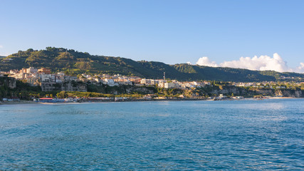 Fototapeta na wymiar Panoramic view of coastline in Tropea