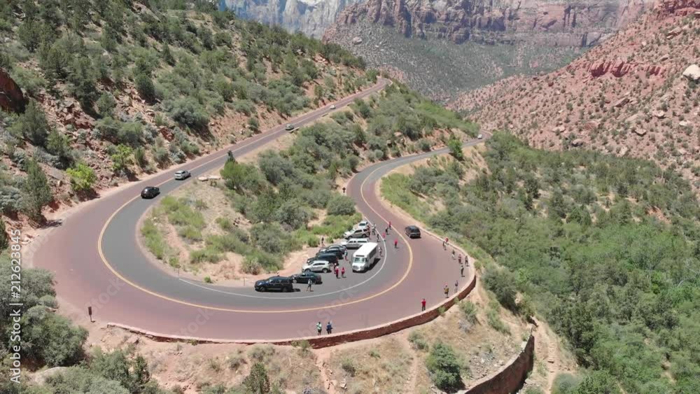 Canvas Prints Panoramic aerial view of Canyon road