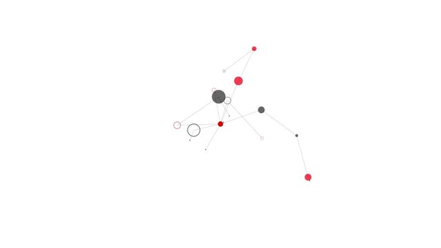 Abstract diagram of a nodes and connector network.

Circles, dots and lines form a chaotic web of connections.
