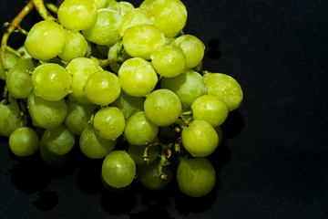 Bunch of delicious and fresh white grapes